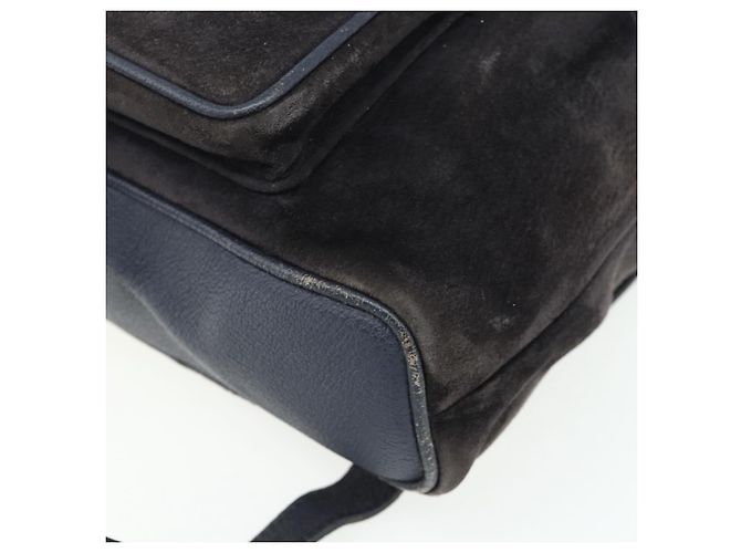 GUCCI Bamboo Backpack Suede Black Gold - vista 12