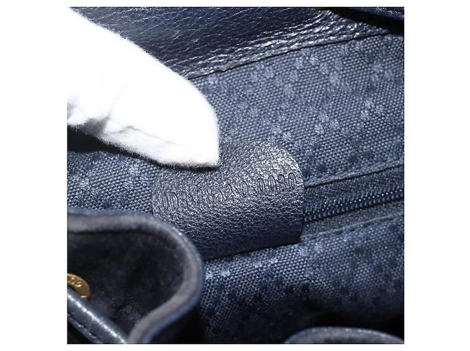 GUCCI Bamboo Backpack Suede Black Gold - vista 25