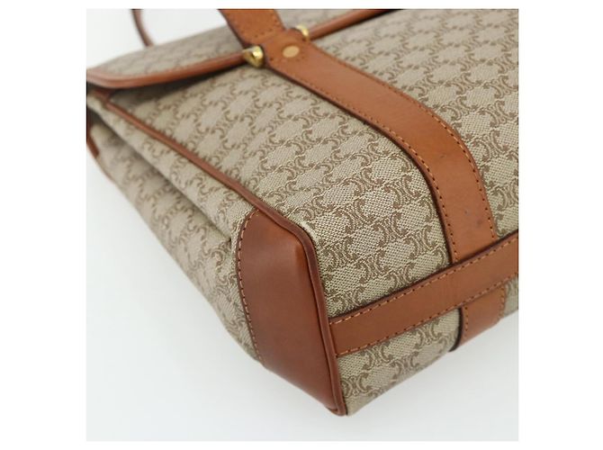 Céline CELINE Macadam Canvas Hand Bag PVC Beige Gold - vista 11