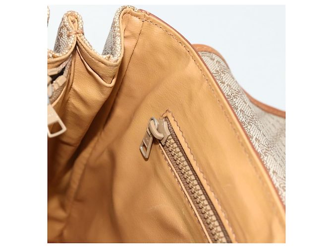 Céline CELINE Macadam Canvas Hand Bag PVC Beige Gold - vista 19