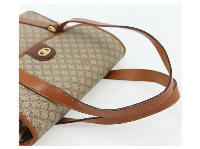 Céline CELINE Macadam Canvas Hand Bag PVC Beige Gold - vista 7
