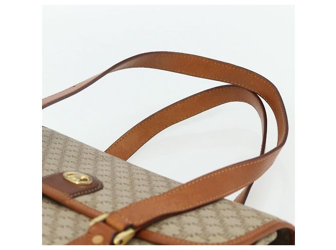 Céline CELINE Macadam Canvas Hand Bag PVC Beige Gold - vista 8
