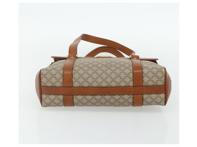 Céline CELINE Macadam Canvas Hand Bag PVC Beige Gold - vista 9