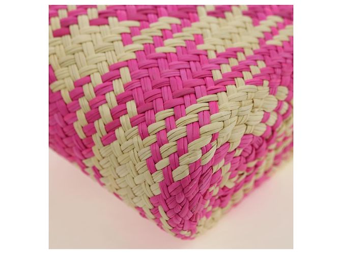 LOEWE Anagram Shoulder Bag Raffia Pink - vista 15
