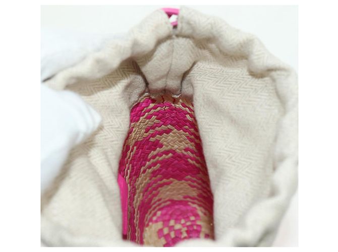 LOEWE Anagram Shoulder Bag Raffia Pink - vista 21