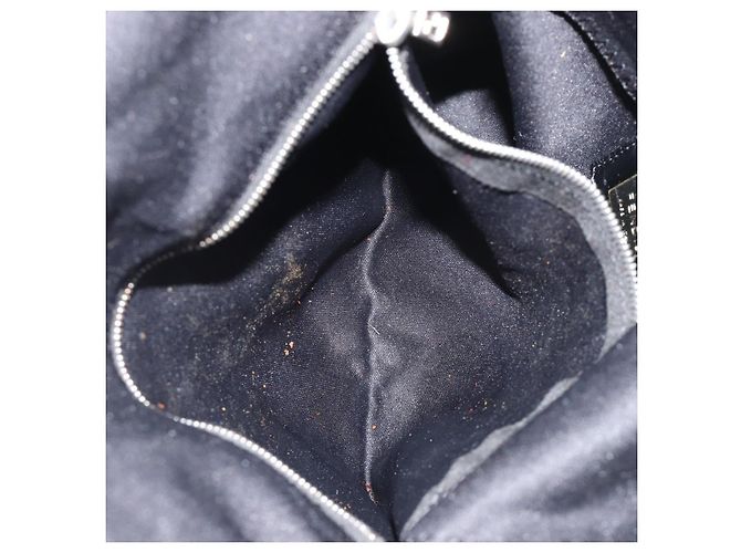 FENDI Mamma Baguette Schultertasche Nylon Schwarz Silber - Ansicht 22