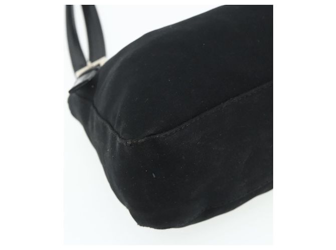 FENDI Mamma Baguette Shoulder Bag Nylon Black Silver - vista 14