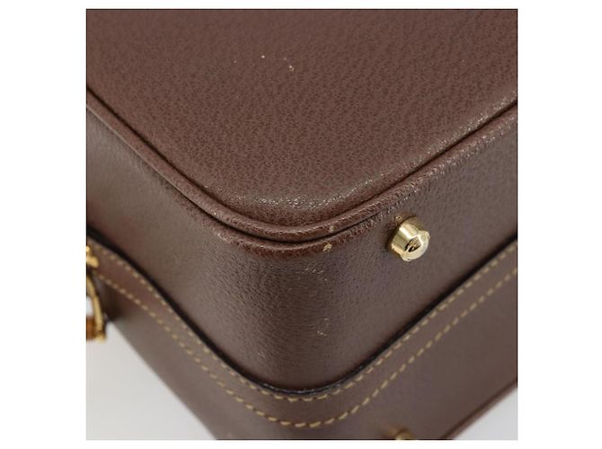 GUCCI Bamboo Hand Bag Leather 2way Brown Gold 013 2122 2491 - vista 16