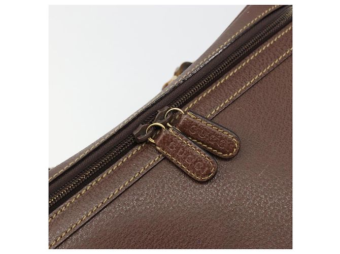 GUCCI Bamboo Hand Bag Leather 2way Brown Gold 013 2122 2491 - vista 19