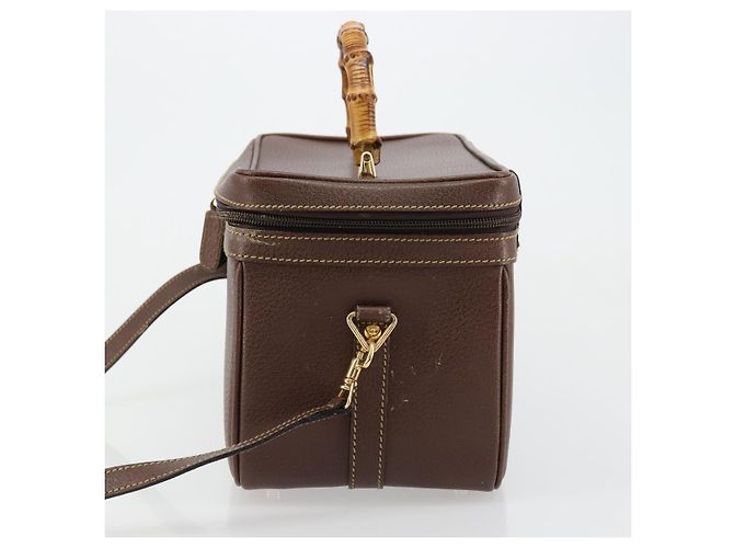 GUCCI Bamboo Hand Bag Leather 2way Brown Gold 013 2122 2491 - vista 3