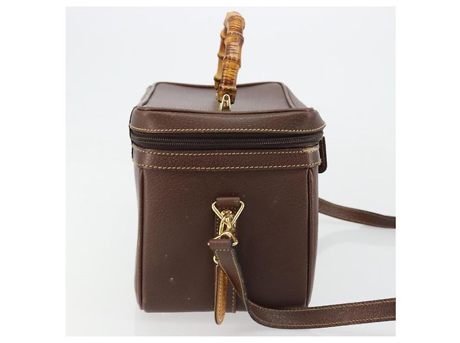 GUCCI Bamboo Hand Bag Leather 2way Brown Gold 013 2122 2491 - vista 4