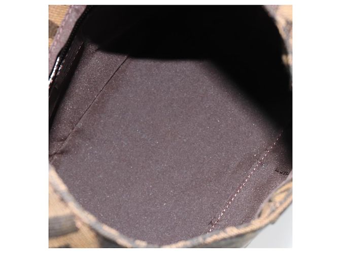 FENDI Zucca Canvas Hand Bag Brown Black Silver - vista 18