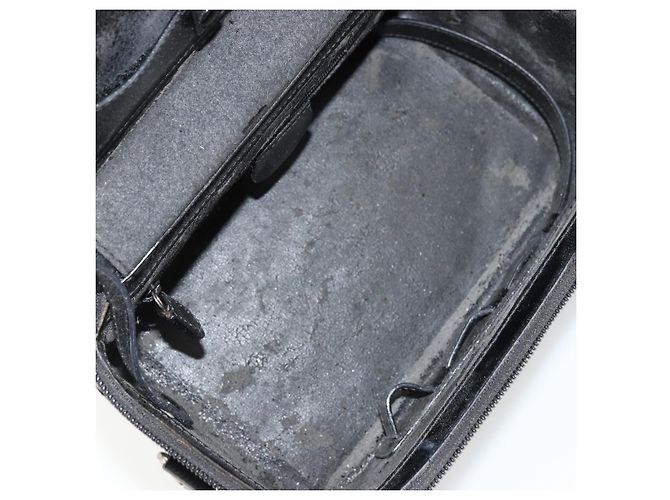 GUCCI Bamboo Vanity Hand Bag Leather Black Silver - vista 10