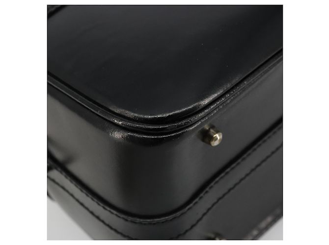 GUCCI Bamboo Vanity Hand Bag Leather Black Silver - vista 16