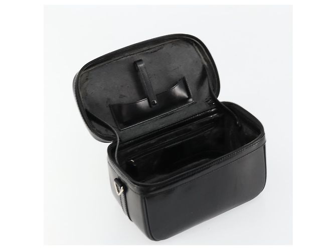 GUCCI Bamboo Vanity Hand Bag Leather Black Silver - vista 19
