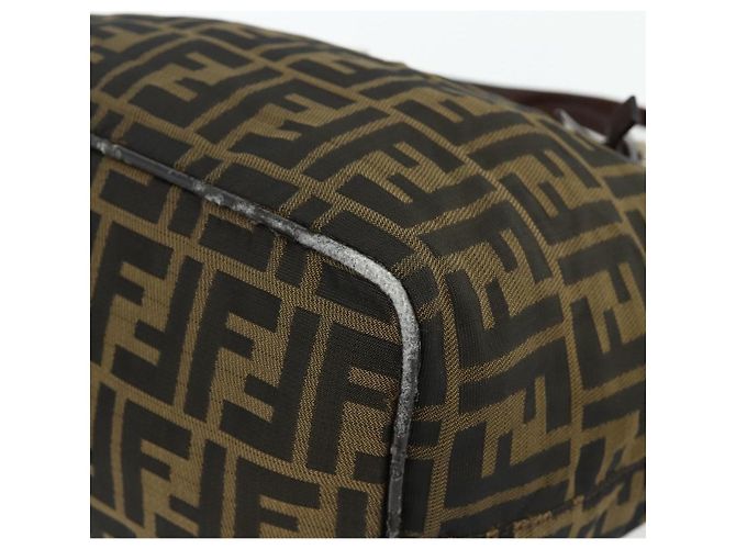 FENDI Zucca Canvas Hand Bag Black Brown - vista 12