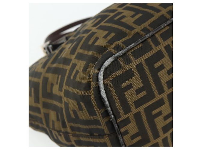 FENDI Zucca Canvas Hand Bag Black Brown - vista 13