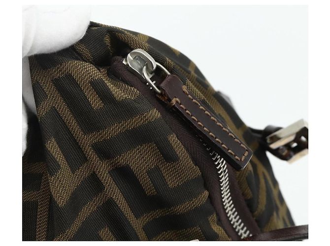 FENDI Zucca Canvas Hand Bag Black Brown - vista 14