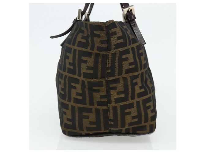 FENDI Zucca Canvas Hand Bag Black Brown - vista 4