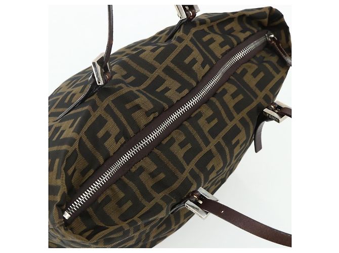 FENDI Zucca Canvas Hand Bag Black Brown - vista 6