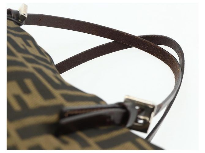 FENDI Zucca Canvas Hand Bag Black Brown - vista 8