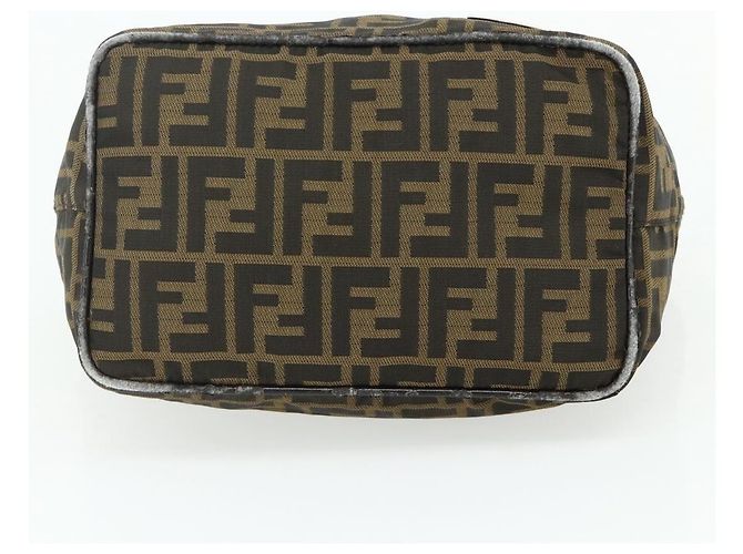 FENDI Zucca Canvas Hand Bag Black Brown - vista 9