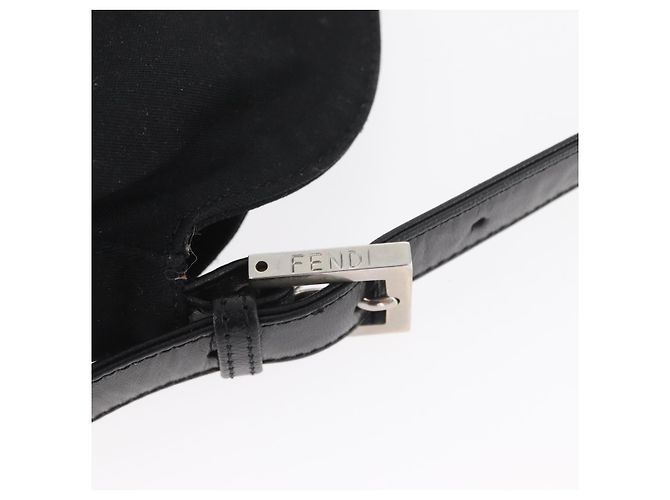 FENDI Mamma Baguette Shoulder Bag Nylon Black Silver - vista 17