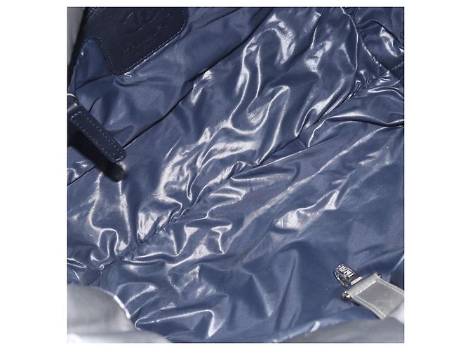 CHANEL Cococoon Hand Bag Nylon Silver CC - vista 10