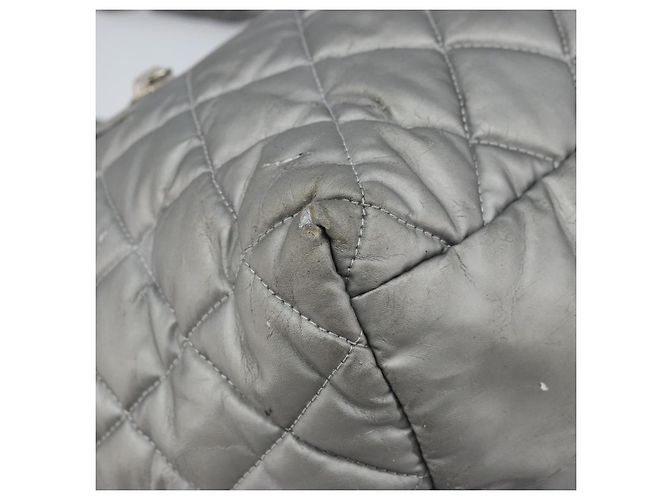 CHANEL Cococoon Hand Bag Nylon Silver CC - vista 14
