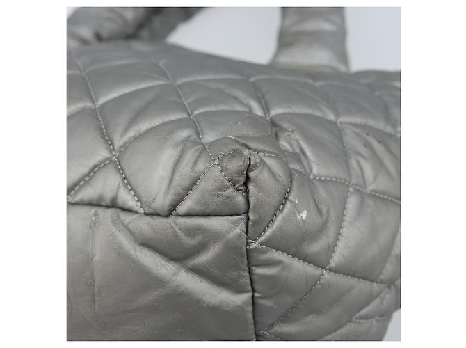 CHANEL Cococoon Hand Bag Nylon Silver CC - vista 15