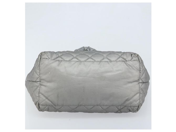 CHANEL Cococoon Hand Bag Nylon Silver CC - vista 5