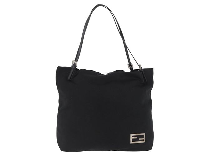 FENDI Tote Bag Nylon Black Silver - vista 13