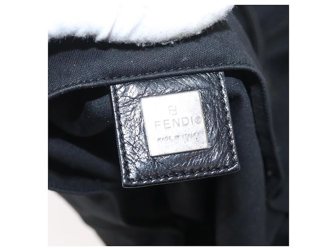 FENDI Tote Bag Nylon Black Silver - vista 17