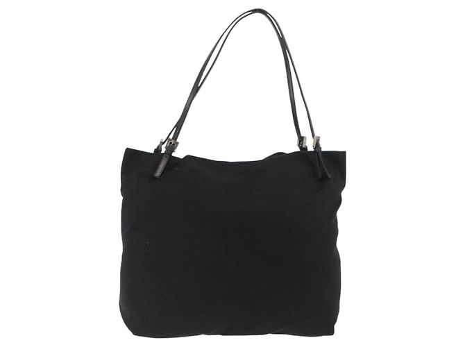 FENDI Tote Bag Nylon Black Silver - vista 2