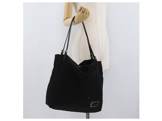 FENDI Tote Bag Nylon Black Silver - vista 22