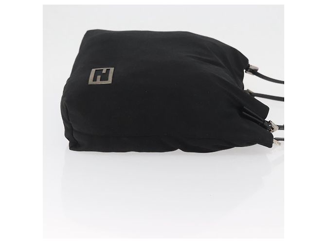 FENDI Tote Bag Nylon Black Silver - vista 3