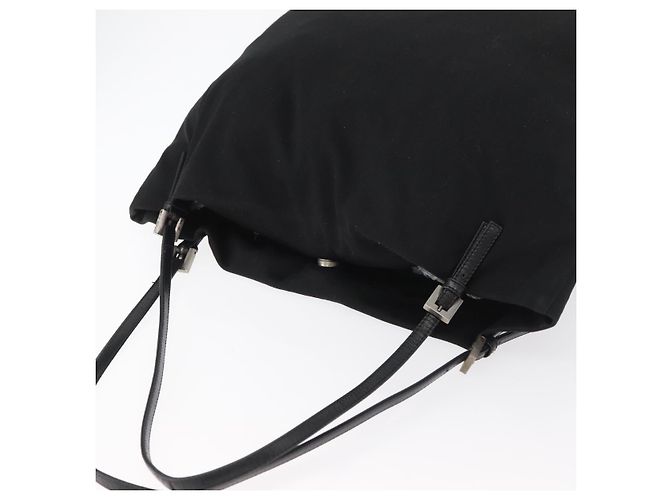 FENDI Tote Bag Nylon Black Silver - vista 6