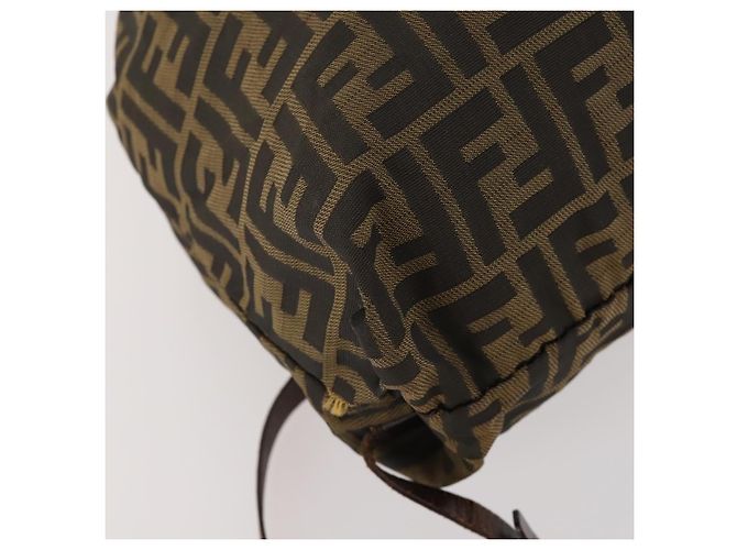 FENDI Zucca Canvas Backpack Brown Black - vista 16