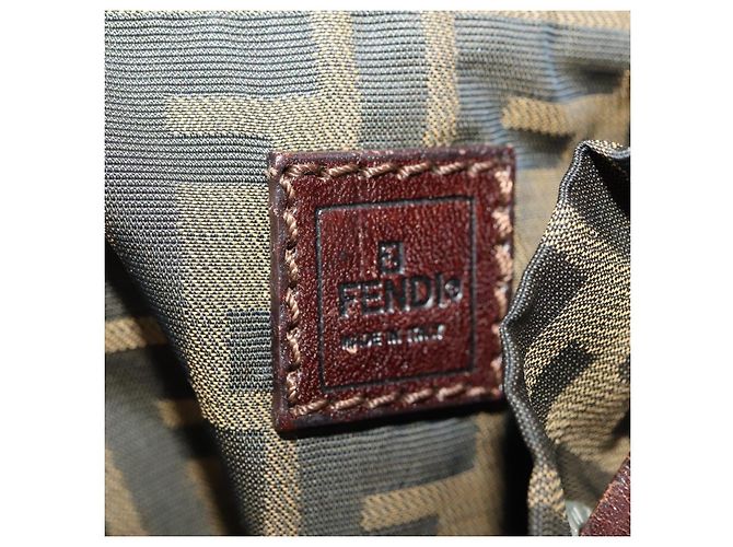 FENDI Zucca Canvas Backpack Brown Black - vista 23