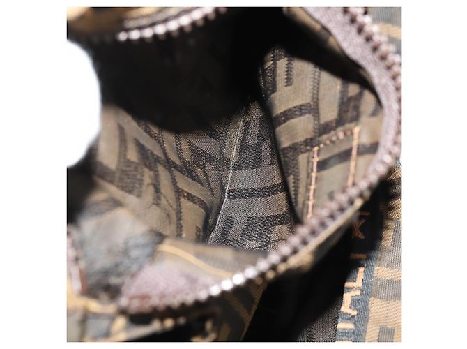 FENDI Zucca Canvas Backpack Brown Black - vista 25
