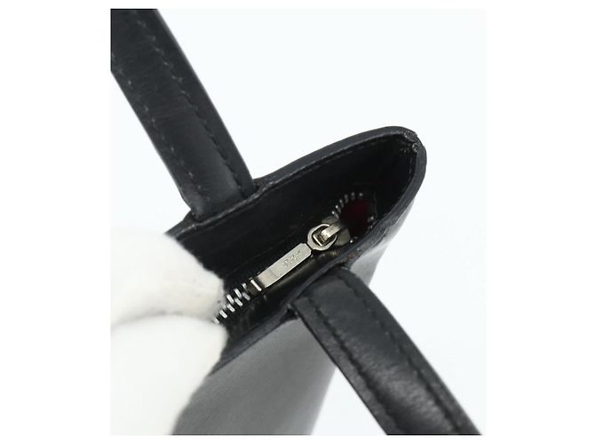 Céline Borsa a mano CELINE in pelle nera e argento, autentica 178117A - vista 10