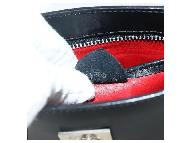 Céline Borsa a mano CELINE in pelle nera e argento, autentica 178117A - vista 12