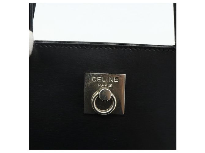 Céline Borsa a mano CELINE in pelle nera e argento, autentica 178117A - vista 17