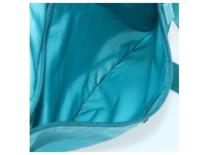 Borsa a tracolla PRADA in nylon turchese, blu e argento, autentica 177218A - vista 24