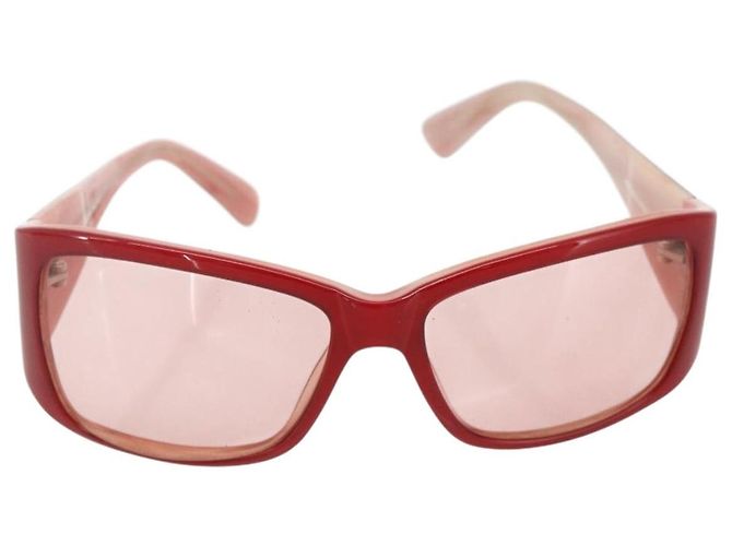 CHANEL Sunglasses plastic Red CC - vista 2
