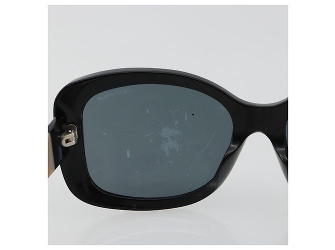 CHANEL COCO Mark Sunglasses plastic Beige Black CC - vista 10