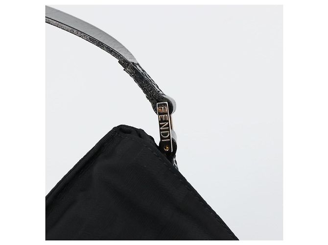 FENDI Zucca Canvas Shoulder Bag Black Silver - vista 10