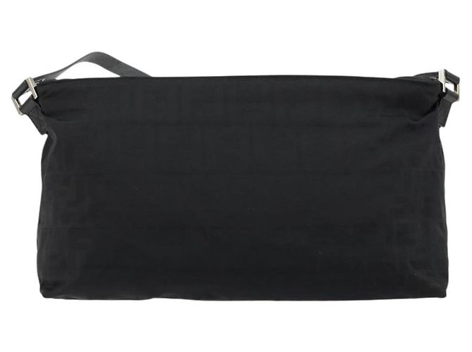 FENDI Zucca Canvas Shoulder Bag Black Silver - vista 2