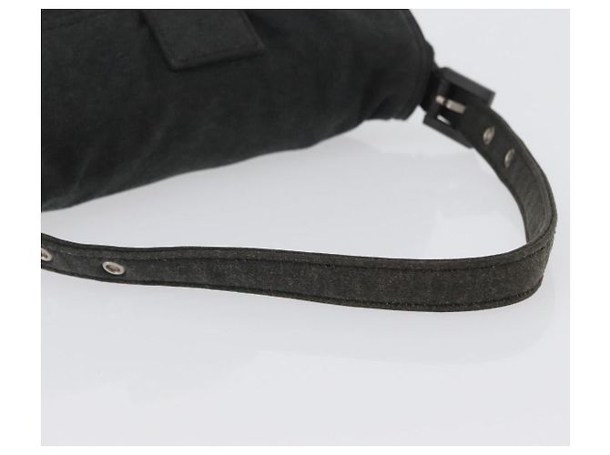 FENDI Mamma Baguette Hand Bag cotton Gray Silver - vista 7