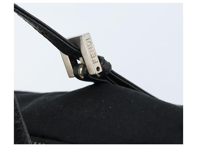 FENDI Hand Bag Nylon Black Silver - vista 10